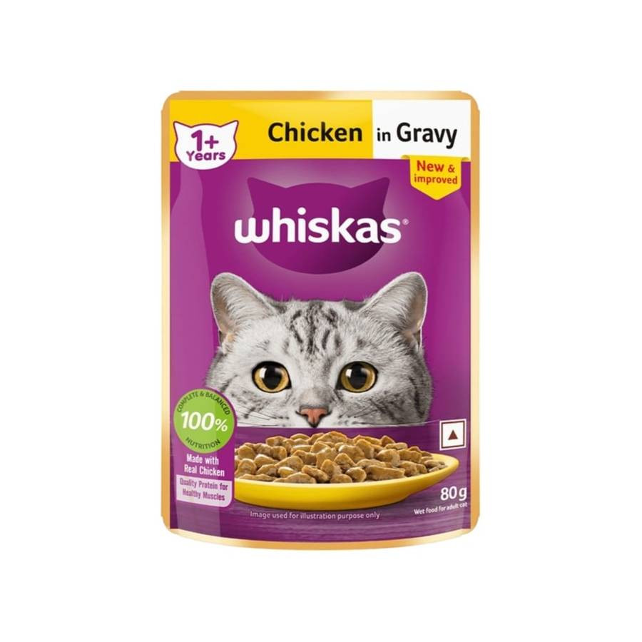 Whiskas pouch Chicken flavour adult  80gm