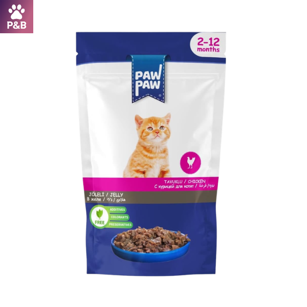 Paw Paw Kitten Pouch Chicken In Jelly